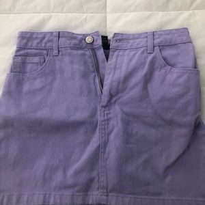 Purple Denim Skirt